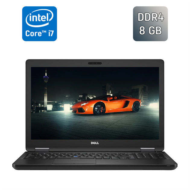 Ноутбук Dell Latitude 5580 / 15.6" (1366x768) TN / Intel Core i7-7820HQ (4 (8) ядра по 2.9 - 3.9 GHz) / 8 GB DDR4 / 256 GB SSD / Intel HD Graphics 630 / WebCam / Windows 10 б/у - Фото 1 Ноутбук Dell Latitude 5580 / 15.6" (1366x768) TN / Intel Core i7-7820HQ (4 (8) ядра по 2.9 - 3.9 GHz) / 8 GB DDR4 / 256 GB SSD / Intel HD Graphics 630 / WebCam / Windows 10 б/у - изображение 1