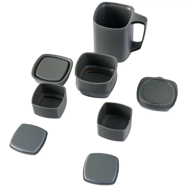 Термокружка RidgeMonkey ThermoMug DLX Brew Set Grey с набором емкостей - изображение 6
