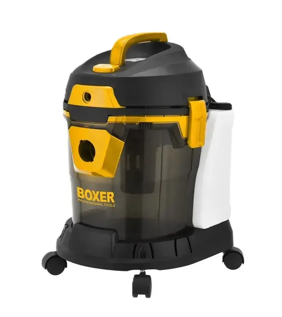 Промисловий пилосос BOXER 2400 Вт миючий пилосос для сухого та вологого прибирання бак 15 л вакуум 18 кПа екстрактор для хімчистки з розпиленням видуванням HEPA фільтром - зображення 2
