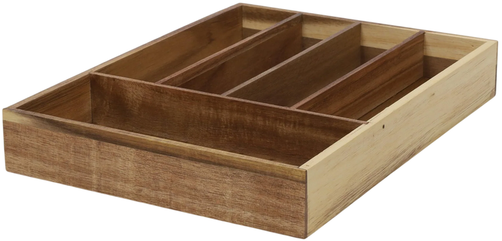Wkład na sztućce do szuflady Excellent Houseware drewniany Brązowy 35 x 26 x 5 cm (8721037327626) - obraz 3