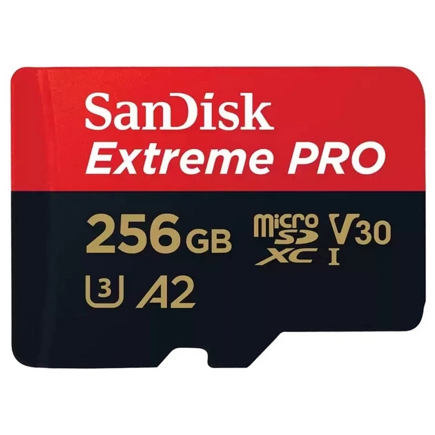 Карта памяти micro SD SanDisk 256gb extreme Pro A2 10 класс скоростная microsd U3 для экшен камер sdxc Сд карта 256 гб - изображение 2