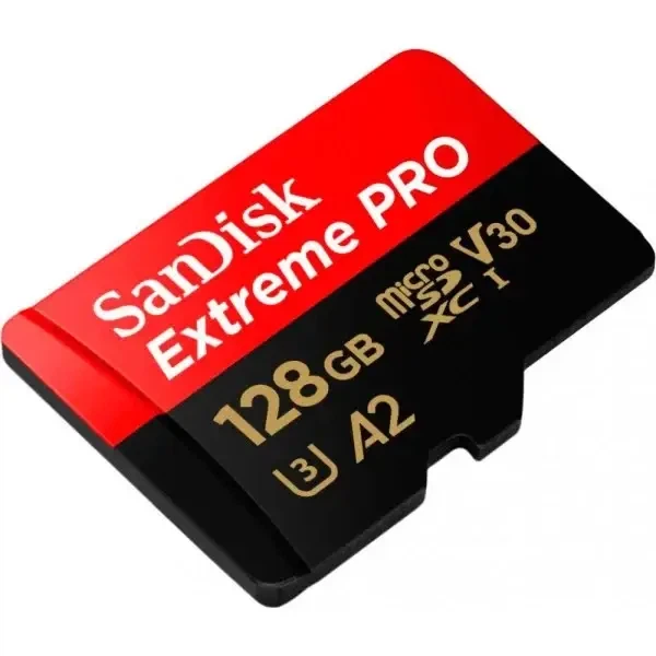 Карта пам'яті micro SD SanDisk 128gb extreme Pro A2 10 клас швидкісна microsd U3 для екшен камер sdxc Сд карта 128 гб - зображення 4
