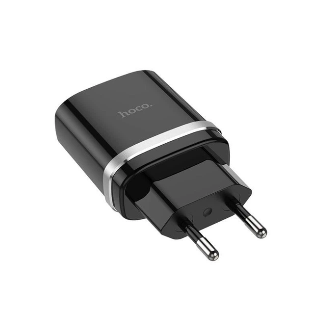 Мережевий зарядний пристрій Hoco C12Q 15W USB-A 3A QC 3.0 + кабель USB Type-C 1 м Black (S23991) - Фото 3 Мережевий зарядний пристрій Hoco C12Q 15W USB-A 3A QC 3.0 + кабель USB Type-C 1 м Black (S23991) - зображення 3