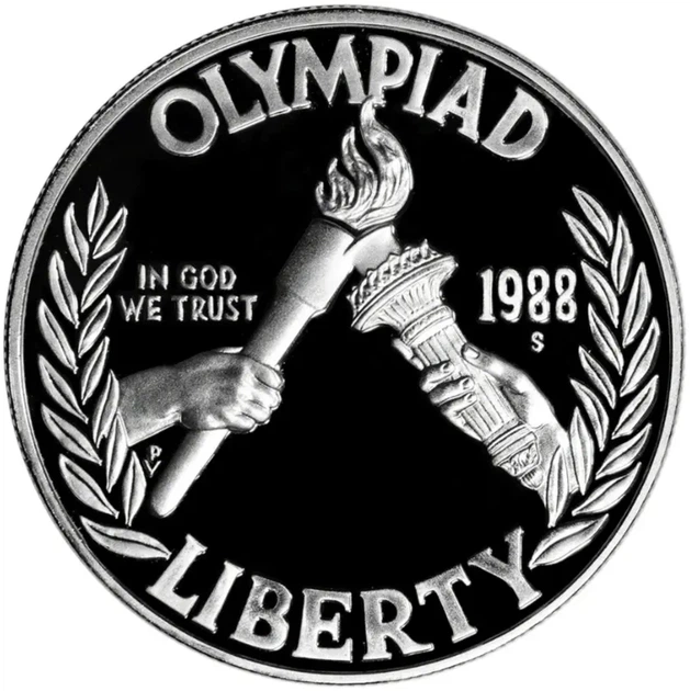 Колекційна срібна монета “Liberty – Олімпіада в Сеулі” PROOF 26,73 г 1988 рік - Фото 1 Колекційна срібна монета “Liberty – Олімпіада в Сеулі” PROOF 26,73 г 1988 рік - изображение 1