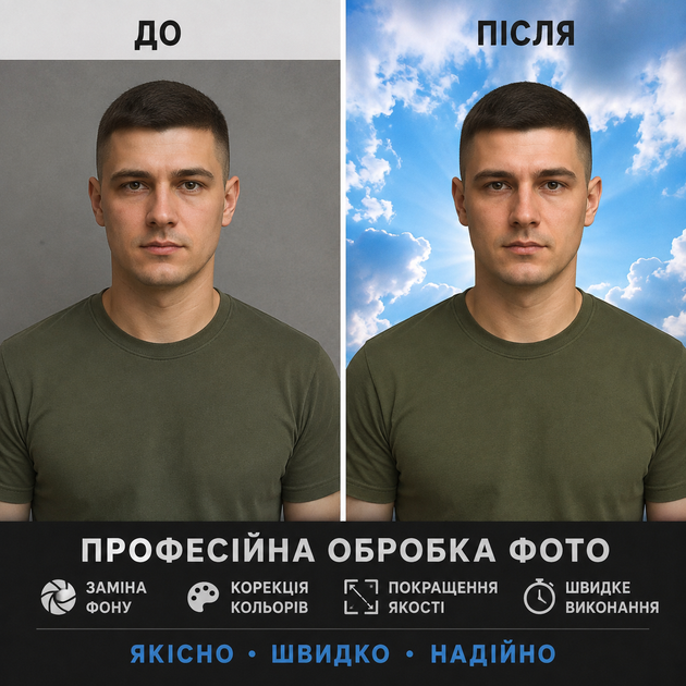 Зміна фону на Вашому фото для портрету - Фото 1 Зміна фону на Вашому фото для портрету - зображення 1