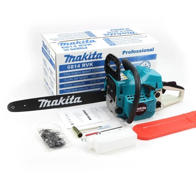 Бензопила Makita 6814 RVK 4,8 л.с. цепная бензиновая пила 50 см³ с шиной 450 мм профессиональная бензопила 11000 об/мин шаг цепи 0,325 автоматическая смазка праймер легкий запуск для дров сада и обрезки деревьев - изображение 7