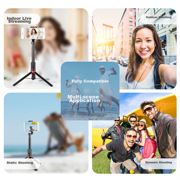Портативный штатив-палка для селфи SmallRig 3375B с Bluetooth-пультом дистанционного управления, выдвижная напольная подставка для настольной прямой трансляции и селфи с телефона. - изображение 4