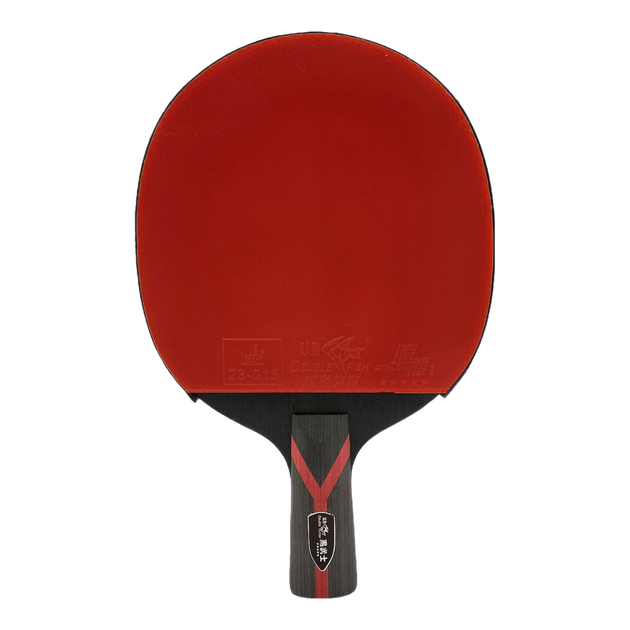 Ракетка для настольного тенниса DOUBLE FISH Black Warrior 5-Star Professional Competition Racket, рукоятка для хвата "шейкхэнд", подходит для начинающих. - изображение 4
