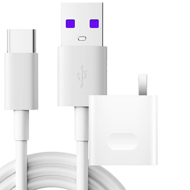 DiYiGongFang, Підходить для комплекту швидкої зарядки Huawei, кабель для передачі даних Type-C/USB, сумісний з планшетами Apple 15/16 iPad/XS, зарядна головка Huawei 40 Вт швидкої зарядки + 2-метровий кабель (5A) - зображення 4
