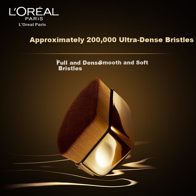 Кисть для тональной основы LOREAL Seamless Foundation Brush, кисть для макияжа с тонкими щетинками, не впитывает пудру, не оставляет следов на макияже. - Фото 5 Кисть для тональной основы LOREAL Seamless Foundation Brush, кисть для макияжа с тонкими щетинками, не впитывает пудру, не оставляет следов на макияже. - изображение 5