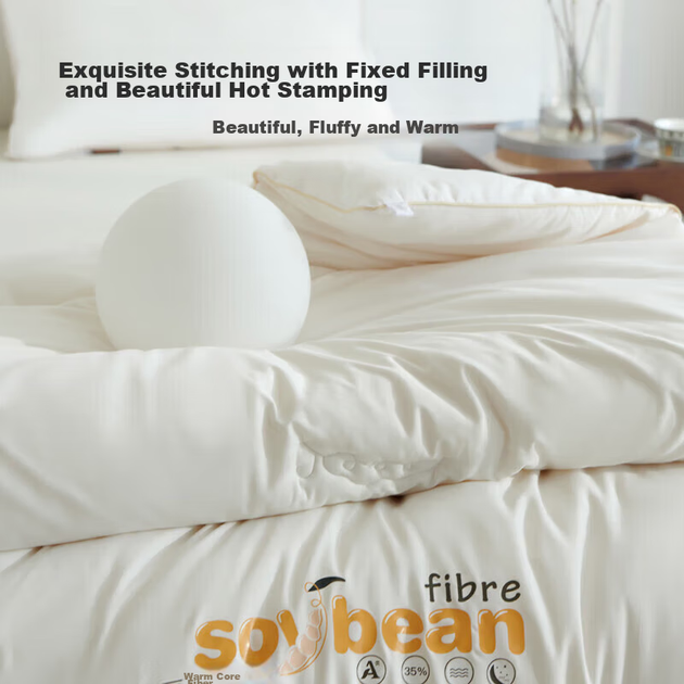 Соєва ковдра Dohia Home Textile, клас А, 35% соєвого волокна, всесезонна весняно-осіння, приблизно 4,3 джіни (2,15 кг), 203*229 см - Фото 9 Соєва ковдра Dohia Home Textile, клас А, 35% соєвого волокна, всесезонна весняно-осіння, приблизно 4,3 джіни (2,15 кг), 203*229 см - изображение 9