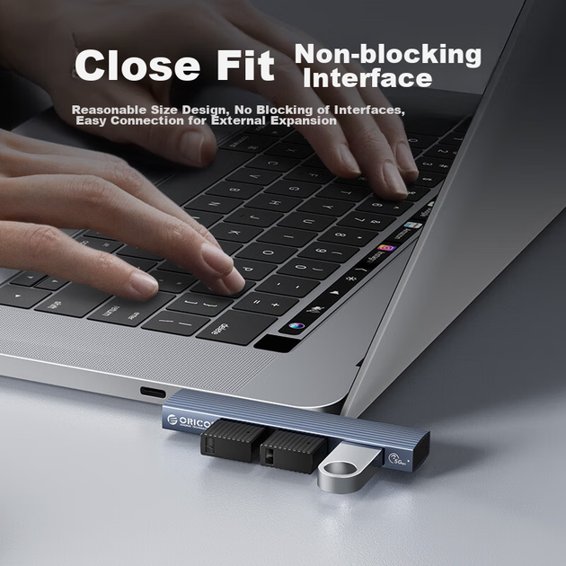 USB-концентратор ORICO, адаптер расширения Type-C, разветвитель-конвертер для подключения напрямую к компьютеру, подходит для ноутбуков MacBook, iPad и смартфонов. - изображение 5