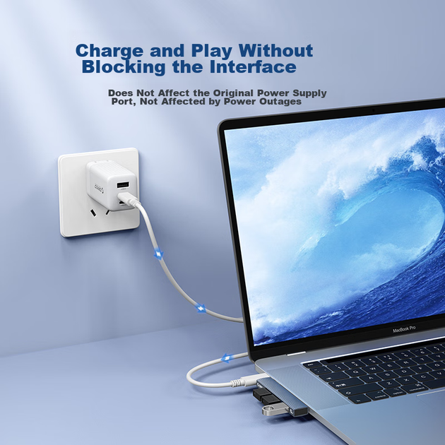 USB-концентратор ORICO, адаптер расширения Type-C, разветвитель-конвертер для подключения напрямую к компьютеру, подходит для ноутбуков MacBook, iPad и смартфонов. - изображение 8