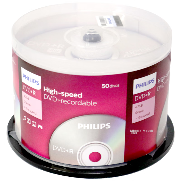 Чистые DVD+R диски/записываемые диски PHILIPS, скорость 16x, емкость 4,7 ГБ, 50 штук в упаковке. - Фото 5 Чистые DVD+R диски/записываемые диски PHILIPS, скорость 16x, емкость 4,7 ГБ, 50 штук в упаковке. - изображение 5