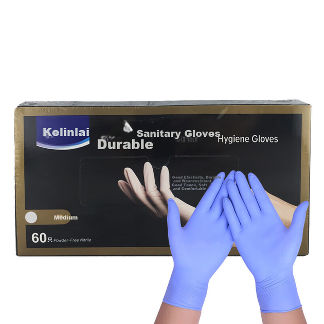 Утолщенные прочные защитные перчатки Kelinlai для медицинских и промышленных целей, 60 штук в коробке, средний размер M. - изображение 9
