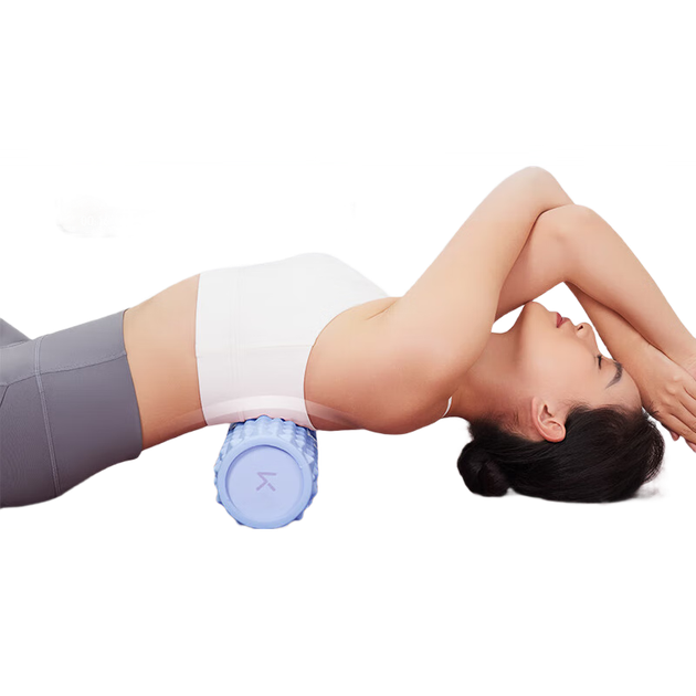 Массажный ролик из пеноматериала Keep Foam Roller Solid для расслабления мышц, массажная палочка, оборудование для йоги, классический светло-голубой цвет. - изображение 4