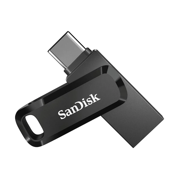 Накопитель SanDisk 128GB USB 3.1 Type-A + Type-C Ultra Dual Drive Go Черный - изображение 9