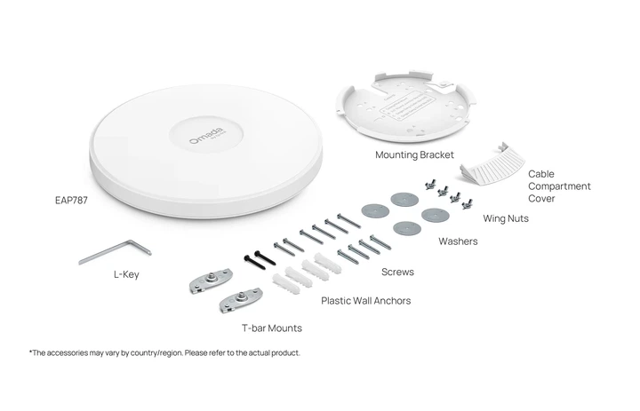 Точка доступа TP-LINK EAP787 Wi-Fi 7 12218 Мбит/с 1x10GE PoE 38,8x220x220 мм - изображение 5