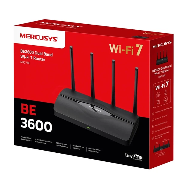 Маршрутизатор MERCUSYS MR27BE BE3600, 2xGE LAN, 1x2.5GE LAN, 1x2.5GE WAN, MESH. - изображение 10