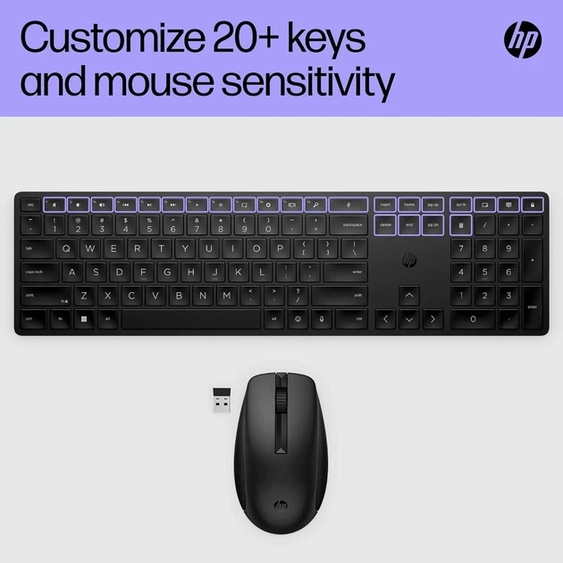 Клавіатура та миша HP бездротові чорні Slim - зображення 7