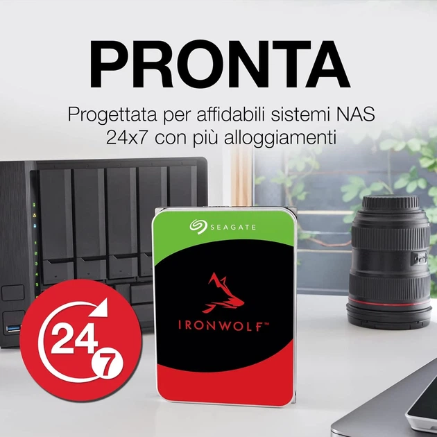 Жорсткий диск Seagate 2TB 3.5" SATA для NAS чорний - зображення 2