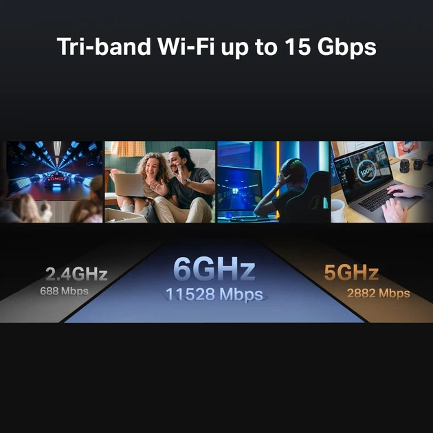 Маршрутизатор TP-LINK Archer BE700 Wi-Fi 7 15 Гбит/с 6 антенн 203x76x231,7 мм черный - изображение 3