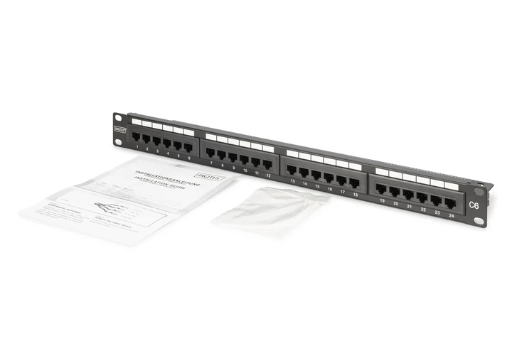 Патч-панель CAT 6 DIGITUS 24 порта 19" 1U оцинкованная сталь - Фото 2 Патч-панель CAT 6 DIGITUS 24 порта 19" 1U оцинкованная сталь - изображение 2