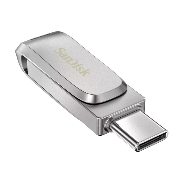 Накопитель SanDisk металлический 512 ГБ USB 3.2 Type-A Type-C Серебряный - изображение 7
