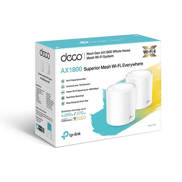 Система WiFi-Mesh TP-LINK Deco X20 AX1800, 1xGE LAN, 1xGE WAN, 2 модуля. - изображение 5