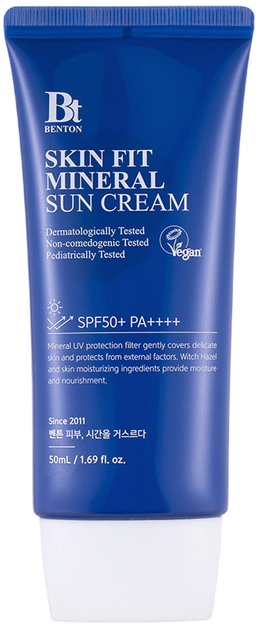 Krem przeciwsłoneczny Benton Skin Fit Mineral SPF 50+ PA++++ 50 ml (8809566991560) - Zdjęcie 1 Krem przeciwsłoneczny Benton Skin Fit Mineral SPF 50+ PA++++ 50 ml (8809566991560) - obraz 1