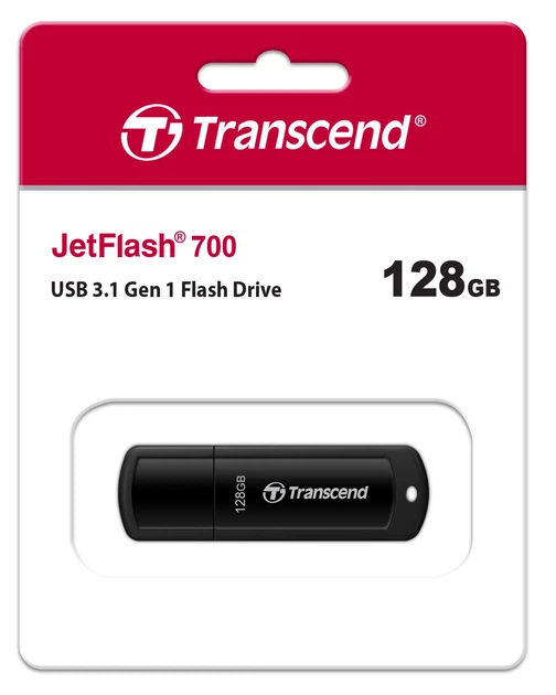 Накопитель Transcend 128GB USB 3.1 Type-A JetFlash 700 Черный - изображение 4