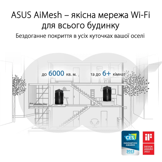 Система WiFi-Mesh ASUS ZenWiFi Pro ET12 AXE11000, 2xGE LAN, 1x2.5GE LAN, 1x2.5GE WAN, 1 модуль - изображение 10