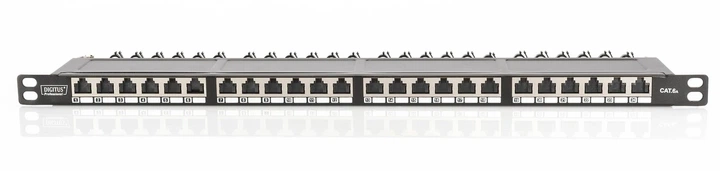 Патч-панель DIGITUS CAT 6A STP, 19", 0,5U, 24 порта, собранная, черная. - изображение 2