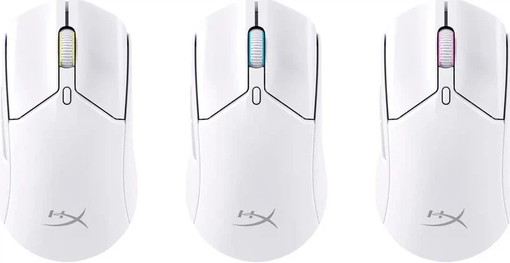 Миша HyperX Pulsefire Haste 2, RGB, USB-A/WL/BT, білий - зображення 9