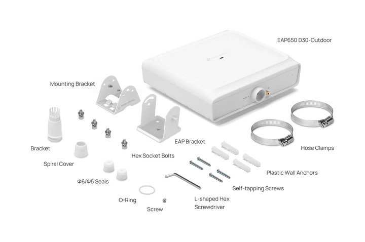 Точка доступа TP-LINK EAP650 D30 OUTDOOR AX3000, 1xGE LAN, PoE, Passive PoE. - изображение 8