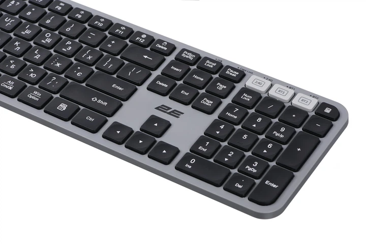 Комплект клавиатура и мышь 2E MK440 WL/BT, EN/UK, серо-черный - изображение 9