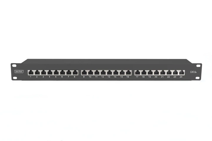 Патч-панель CAT 6A 24 порта сталь 1U 19" черная DN-91624S-EA - Фото 2 Патч-панель CAT 6A 24 порта сталь 1U 19" черная DN-91624S-EA - изображение 2