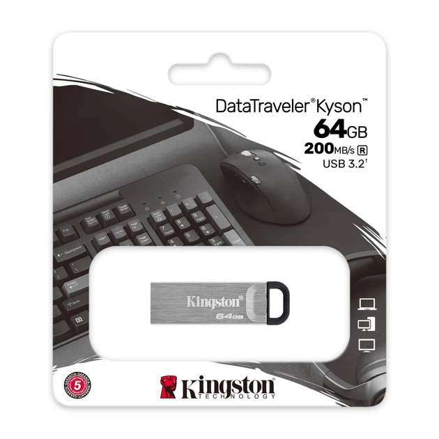 Накопитель Kingston 64GB USB 3.2 Type-A Gen1 DT Kyson - изображение 5