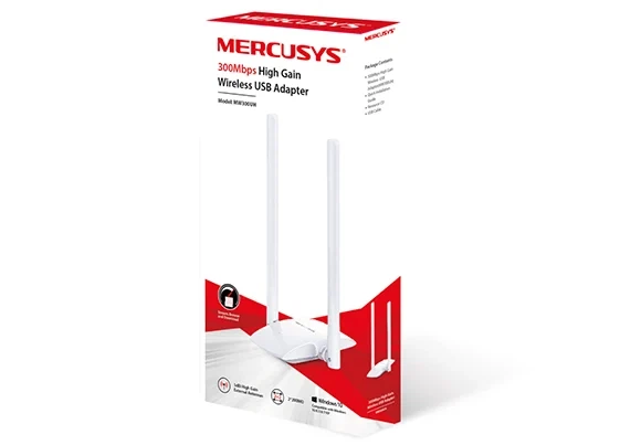 Адаптер WiFi MERCUSYS MW300UH N300, USB - изображение 3