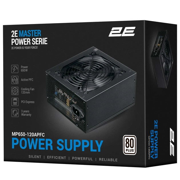 Блок питания 2E Master Power (650W), >80%, 80+ White, 120мм, 1xMB 24pin(20+4), 1xCPU 8pin(4+4), 3xMolex, 5xSATA, 2xPCIe 8pin(6+2) - изображение 9