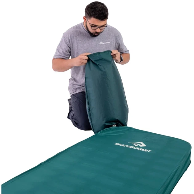 Килимок самонадувний Sea To Summit Comfort Deluxe Self Inflating Mat Regular Rectang Wide rain forest - Фото 5 Килимок самонадувний Sea To Summit Comfort Deluxe Self Inflating Mat Regular Rectang Wide rain forest - зображення 5
