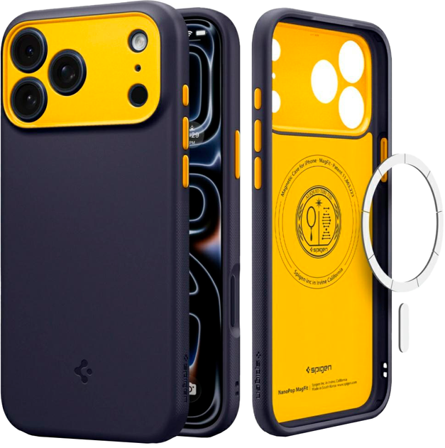 Etui plecki Spigen Nano Pop MagSafe do Apple iPhone 18 Pro/17 Pro Navy Blue (8800337253047) - Zdjęcie 4 Etui plecki Spigen Nano Pop MagSafe do Apple iPhone 18 Pro/17 Pro Navy Blue (8800337253047) - obraz 4