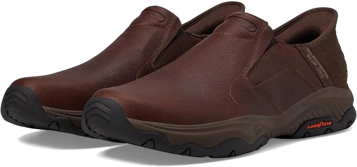Мужские слипоны Skechers 48р, коричневые, 32 см - Фото 1 Мужские слипоны Skechers 48р, коричневые, 32 см - изображение 1