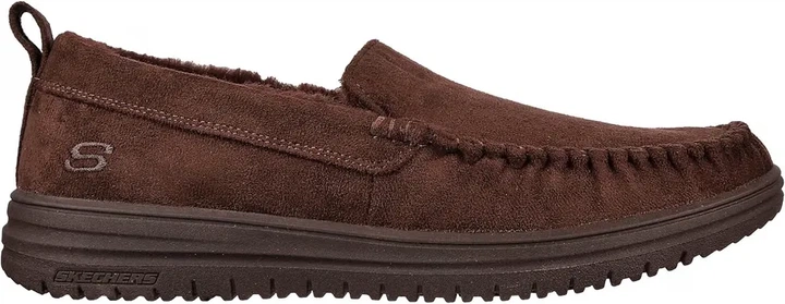 Мужские слипоны Skechers 47р, коричневые, 31 см - изображение 2