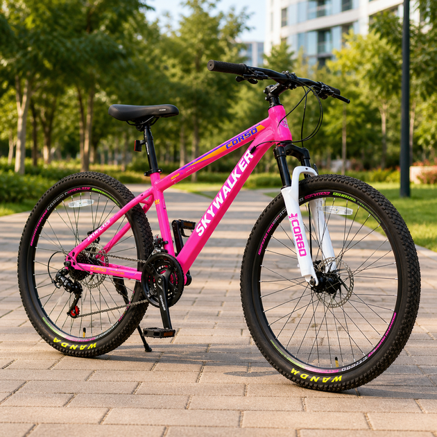 Спортивний велосипед 26 дюймів Corso Skywalker SW-26090 рама 15 SunRun 21 швидкість дискові гальма - Фото 5 Спортивний велосипед 26 дюймів Corso Skywalker SW-26090 рама 15 SunRun 21 швидкість дискові гальма - изображение 5