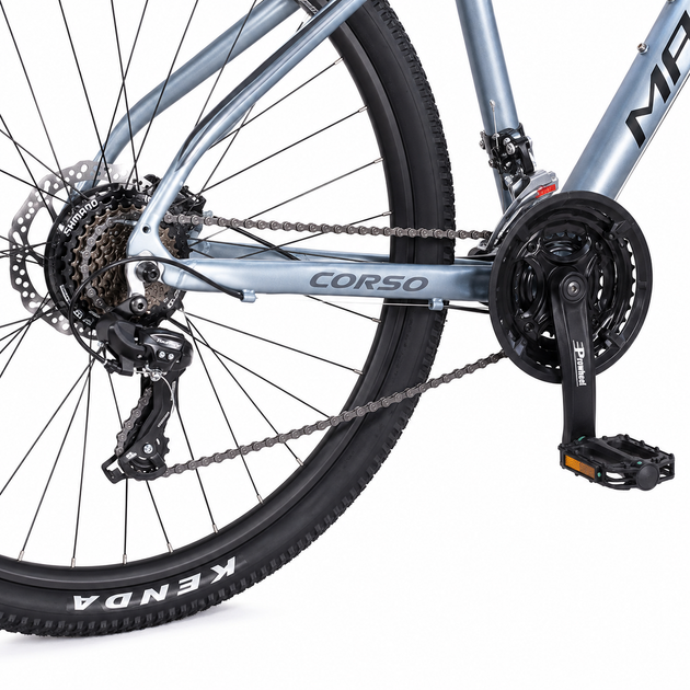 Гірський велосипед Corso Magnus MG-96188 29" Shimano 3x9 гідравліка MT200 алюмінієва рама 19 найнер - изображение 6