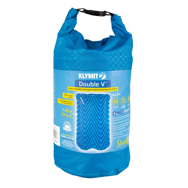 Надувний туристичний килимок Klymit Double V Sleeping Pad (Двомісний) - Фото 1 Надувний туристичний килимок Klymit Double V Sleeping Pad (Двомісний) - изображение 1