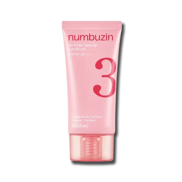 Тонуюча сонцезахисна сироватка для обличчя Numbuzin No.3 No Filter Tone-Up Sun Serum 02Glow - Фото 1 Тонуюча сонцезахисна сироватка для обличчя Numbuzin No.3 No Filter Tone-Up Sun Serum 02Glow - изображение 1