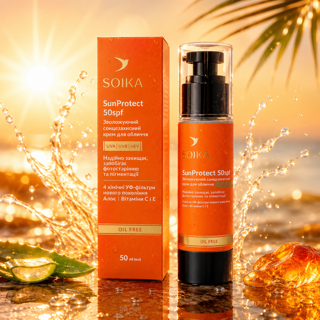 Солнцезащитный крем для лица SOIKA SunProtect SPF 50 50 мл - Фото 3 Солнцезащитный крем для лица SOIKA SunProtect SPF 50 50 мл - изображение 3