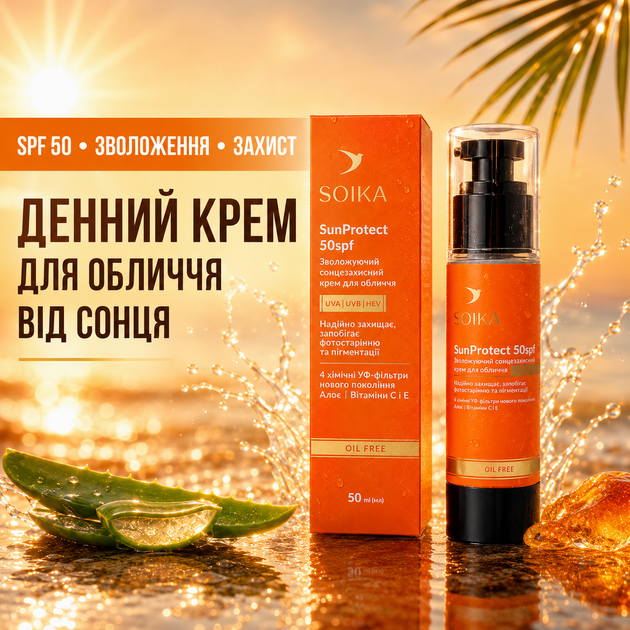 Солнцезащитный крем для лица SOIKA SunProtect SPF 50 50 мл - Фото 4 Солнцезащитный крем для лица SOIKA SunProtect SPF 50 50 мл - изображение 4